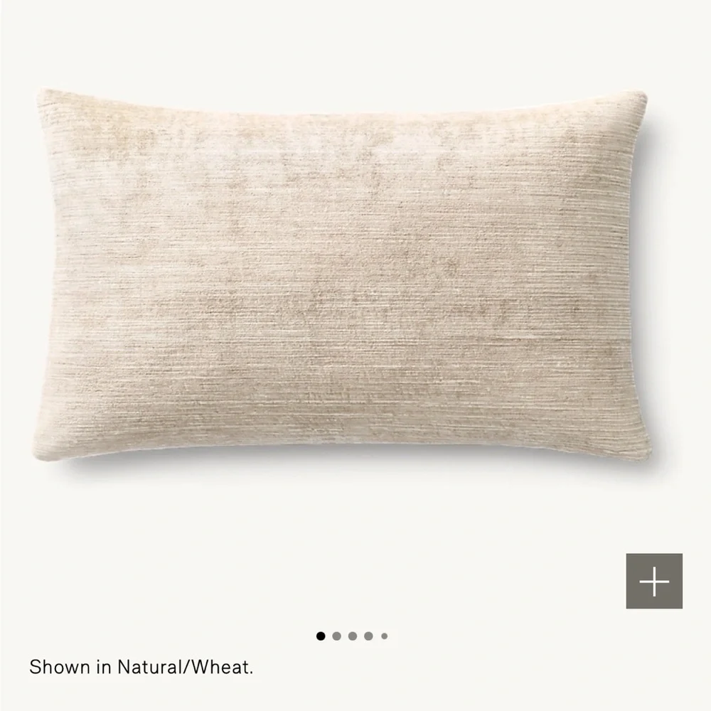 RH VELVET BRUSHSTROKE STRIATED PILLOW COVER